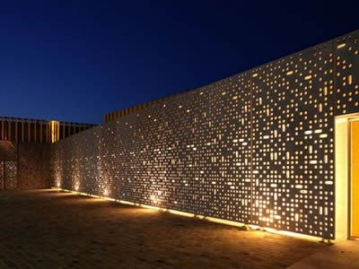 Perforated Aluminum Panel with lights